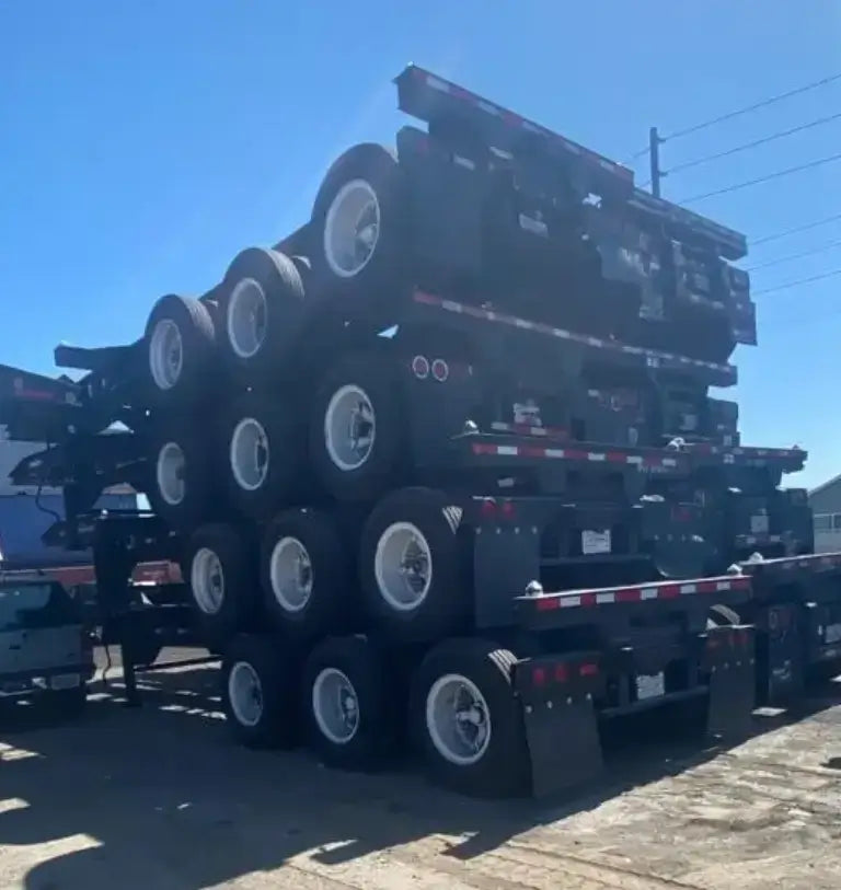 20 foot tri axle chassis trailers rear view.webp
