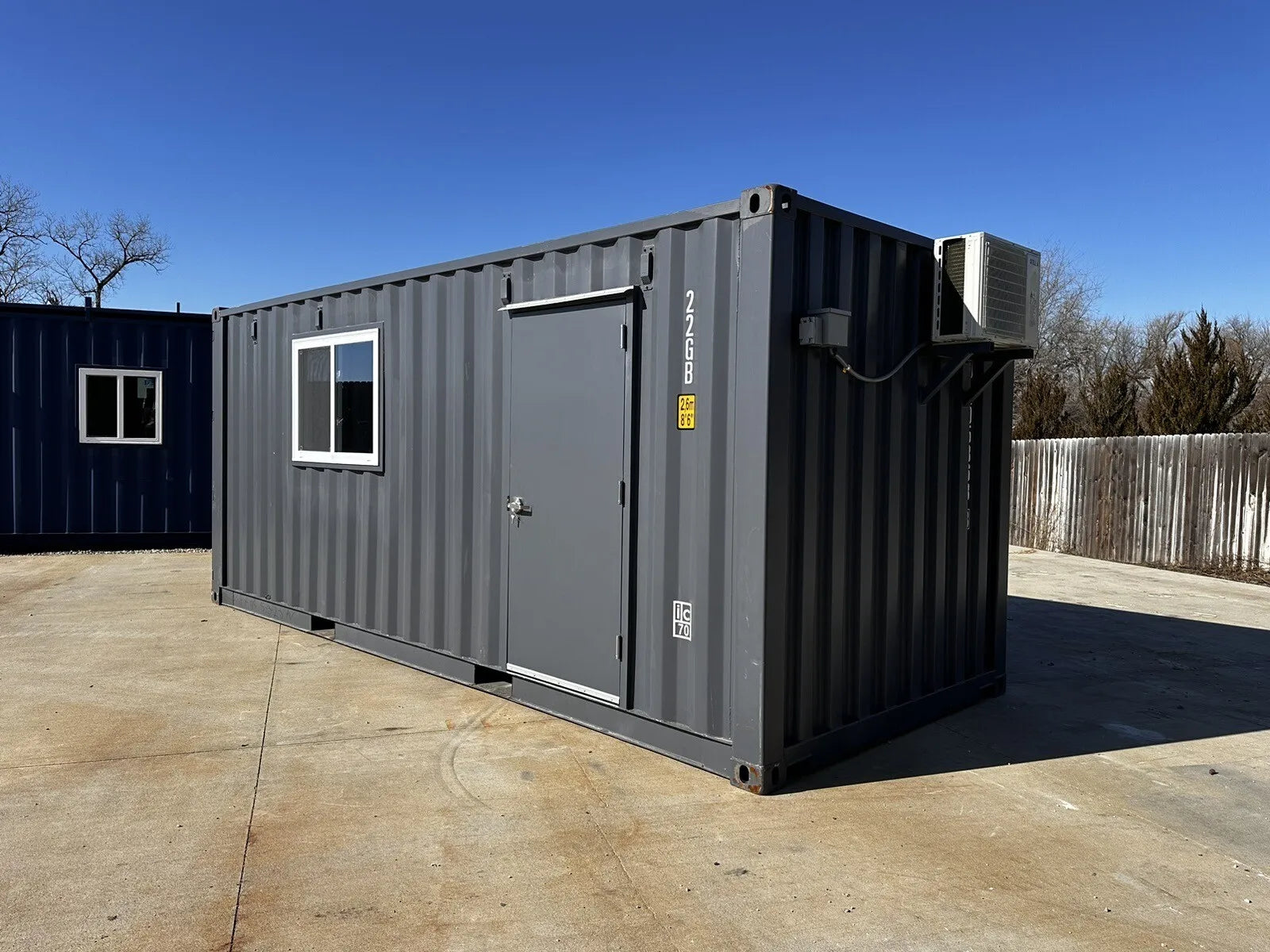 20 ft 20 slate gray shiplap 120v shipping container office minisplit1 1.webp
