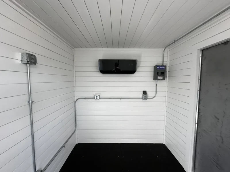 20ft 20’ Slate Gray Shiplap 120V Shipping Container Office Mini Split
