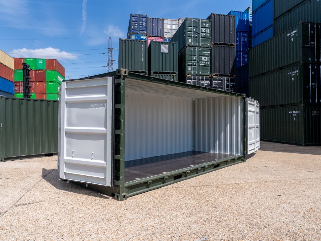 20-foot open side container