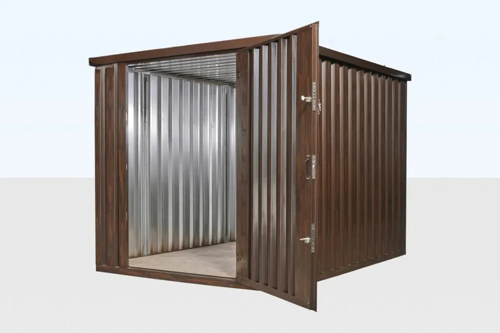 Wood-Effect Flat Packed Storage Container 2M X 2.1M