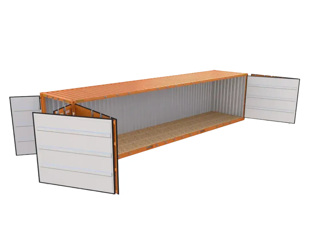 40ft HC Open Side Container