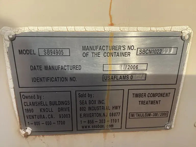 Sea Box Inc. SB94905 Army Container