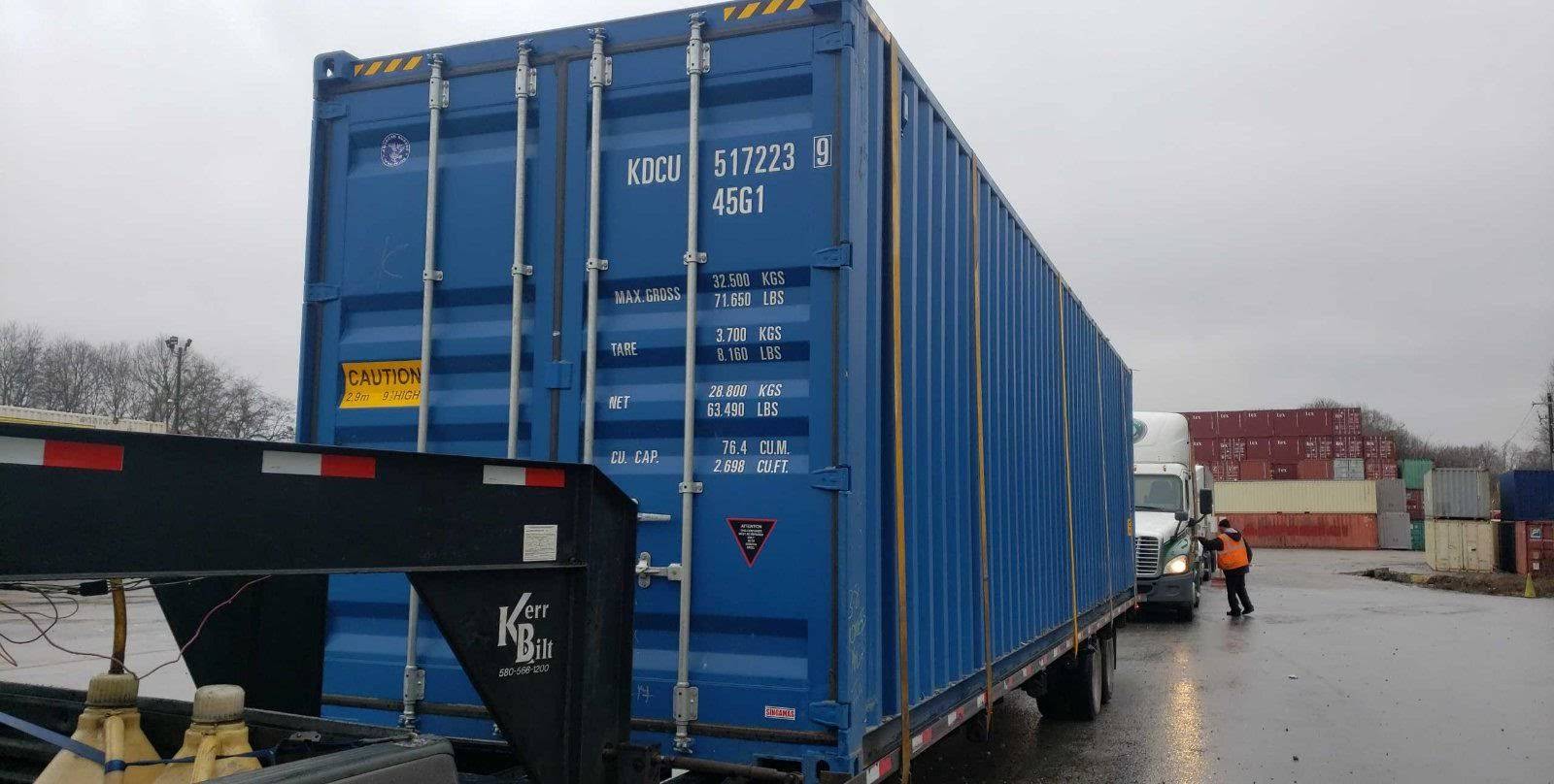 40ft High Cube 1 Trip Blue Shipping Container (40HC1TRIPBLUE)