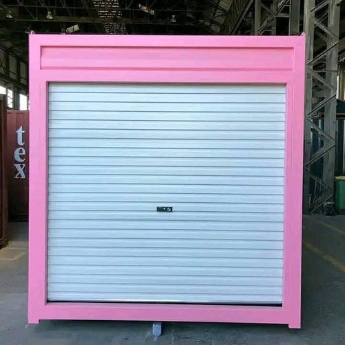 10 ft Pink Container with Roll‑Up Door