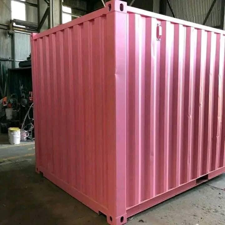 10 ft Pink Container with Roll‑Up Door