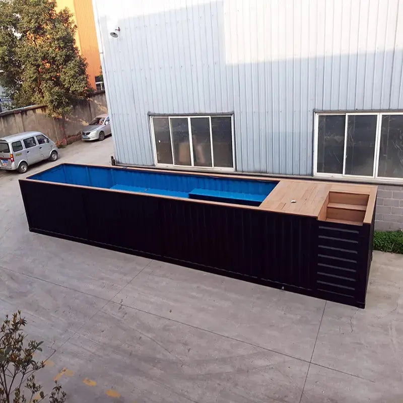 40-foot outdoor shipping container pool, mobile prefabricated modified container pool