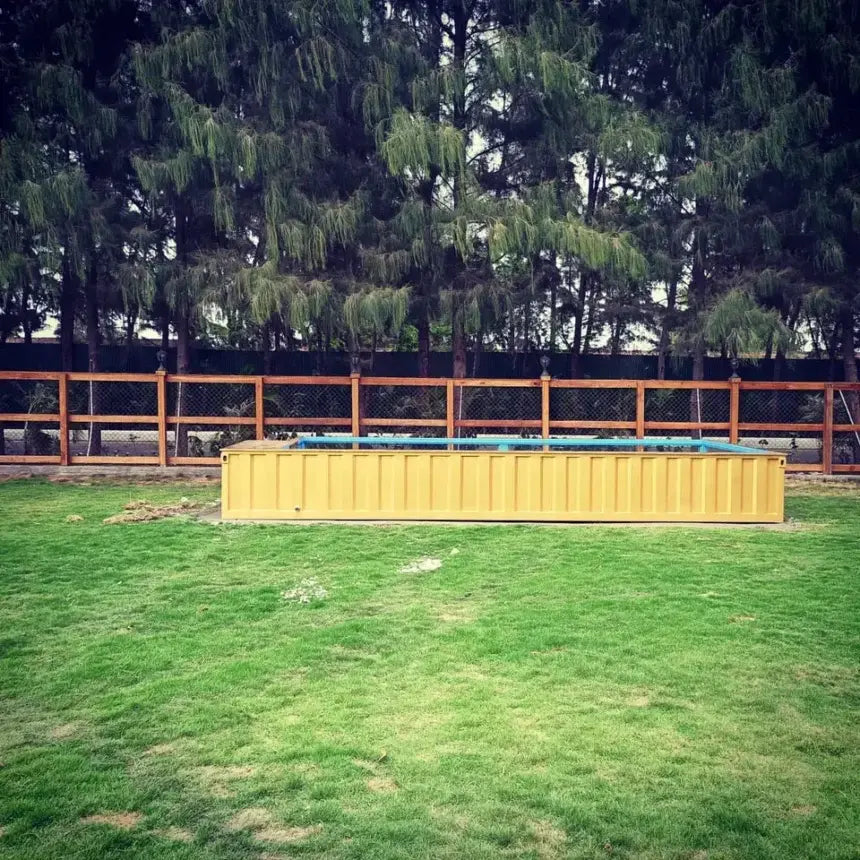 20-foot prefabricated outdoor swimming pool made from a shipping container