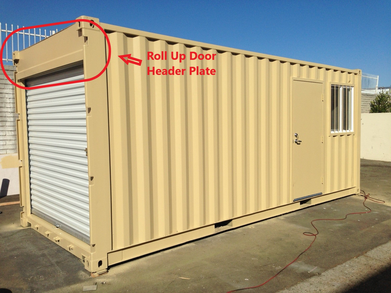 Shipping Container 7′ Wide Rollup Door Header Plate