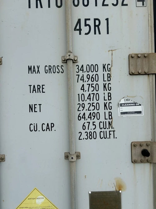2009 40′ High Cube Refrigerated Storage Container – CCR18757
