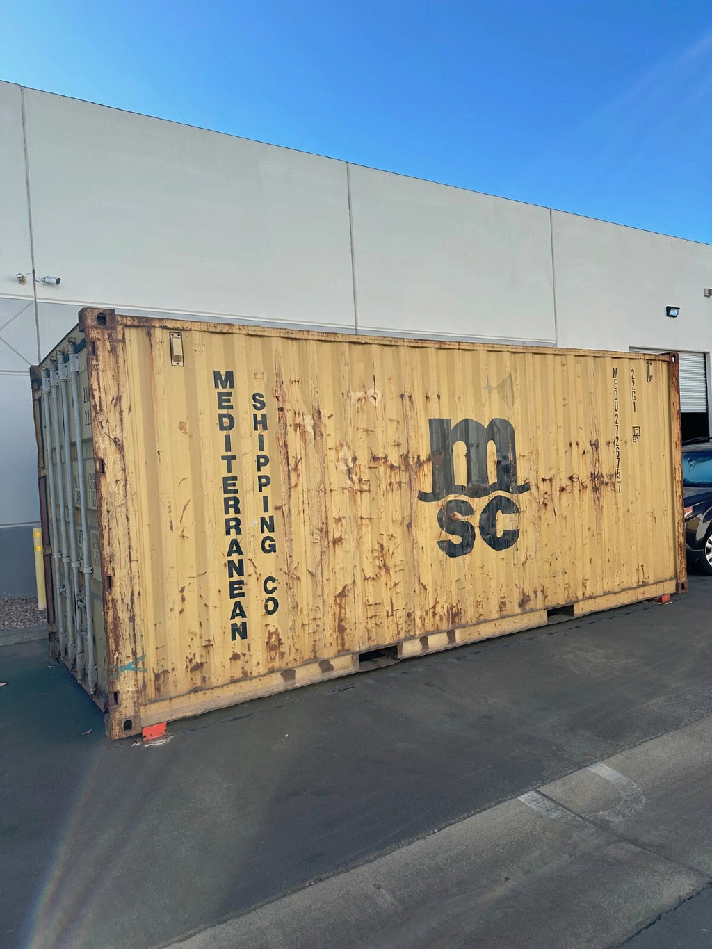 20ft Conex Shipping / Storage Container – Yellow/Gold – Priced to Sell!